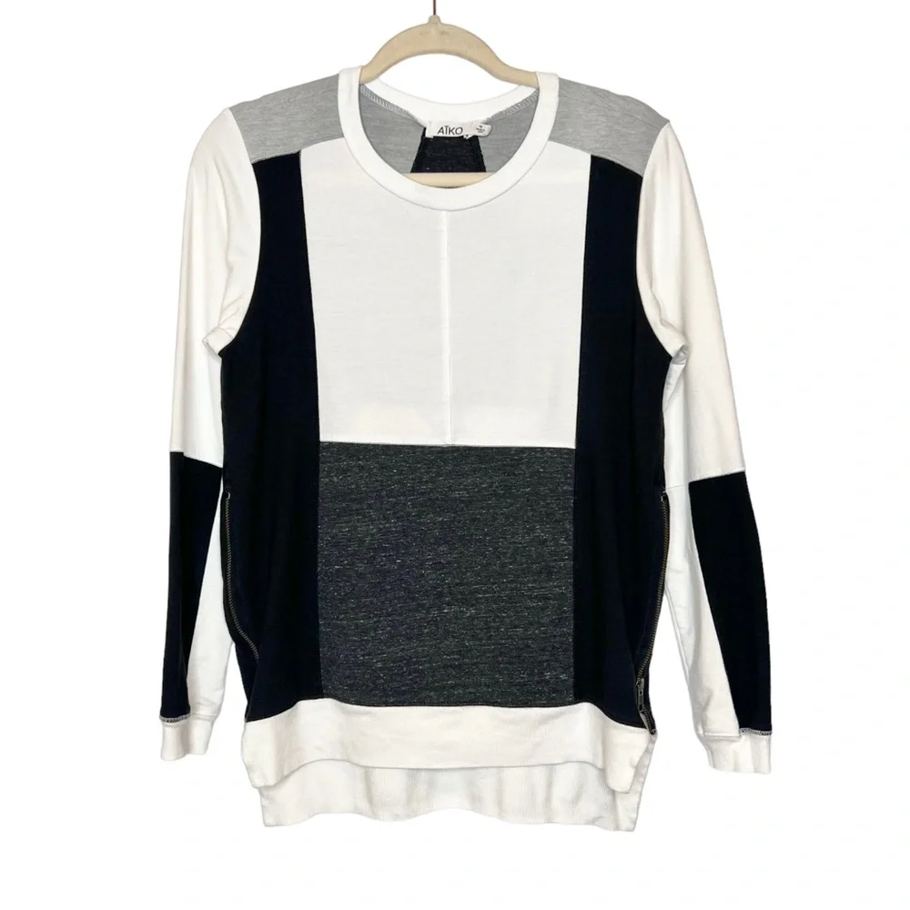 AIKO Colorblock Sweatshirt. Size Medium‎ - Picture 3 of 11